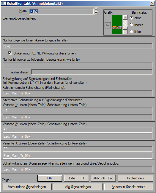 Dialog Anmeldekontakt (BAHN 3.88r3)