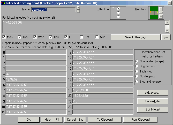 Edit Timing point (BAHN 3.86r3)