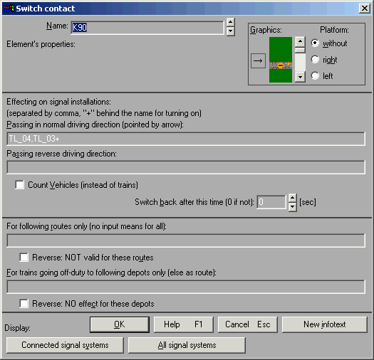 Dialog Switching contact (BAHN 3.85r3)