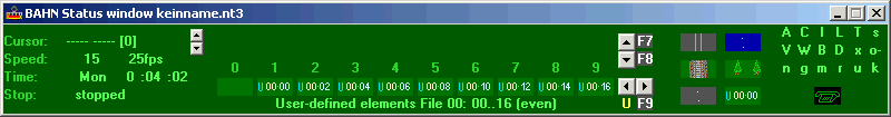 Status window BAHN 3.85 (English)