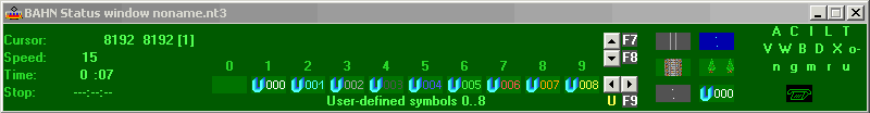Status window BAHN 3.83 (English)