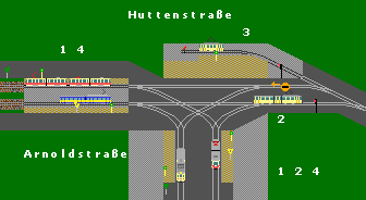 Gotha (Thuringia, DE) Huttenplatz (BAHN 3.83)