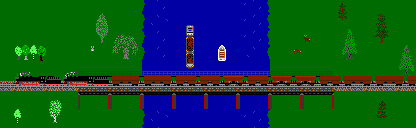 Freight train on bridge