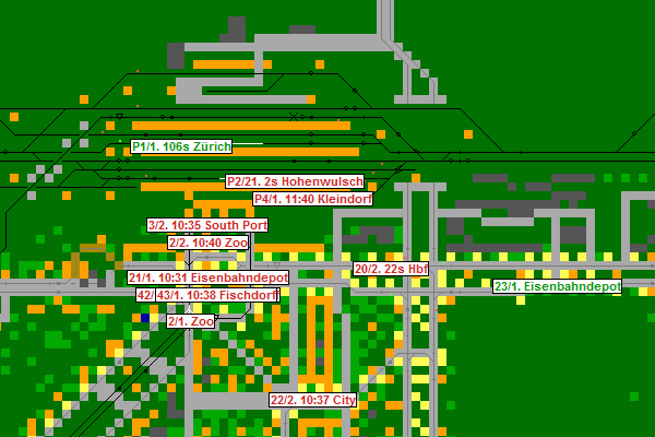 Demo layout in schematic view (BAHN 3.88)